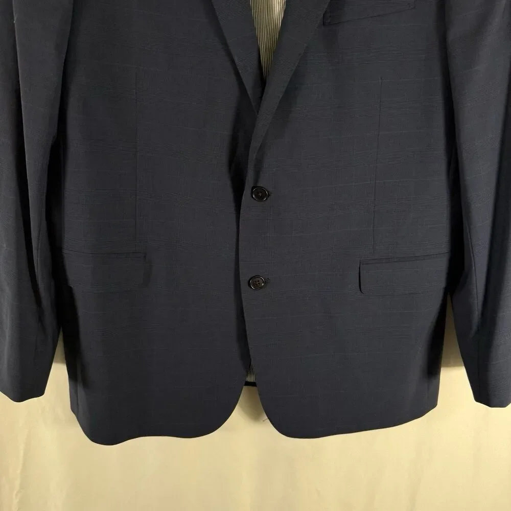 Brooks Brothers Wool Blend Blazer Men's 44L Blue Explorer Regent Fit 2 Button Fr